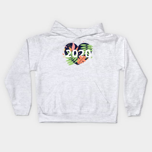 Happy new year 2020 Kids Hoodie by zeevana